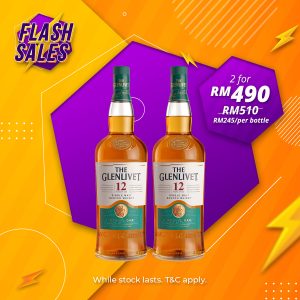 Flash Sale - Glenlivet 12 Years Speyside Single Malt [1000ML] x 2