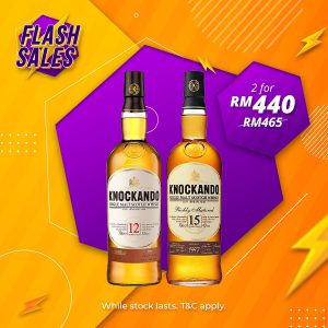 Flash Sale - Knockando 12 & 15 Years Speyside Single Malt Scotch [700ML]