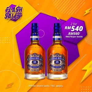 Flash Sale - Chivas Regal 18 Years Old Blended Scotch [750ML] x 2