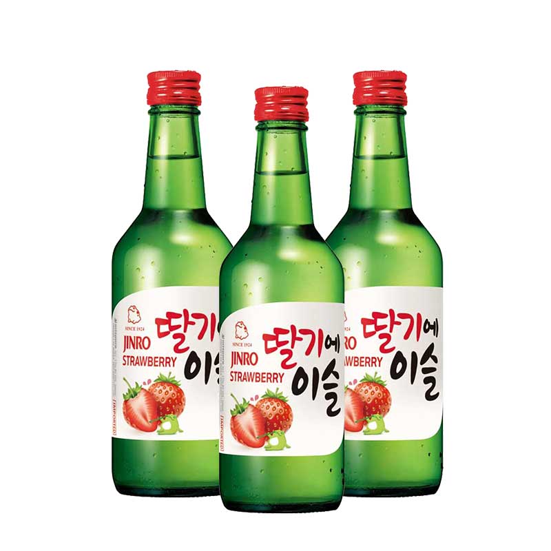 Jinro Strawberry Soju [360ML] x 3