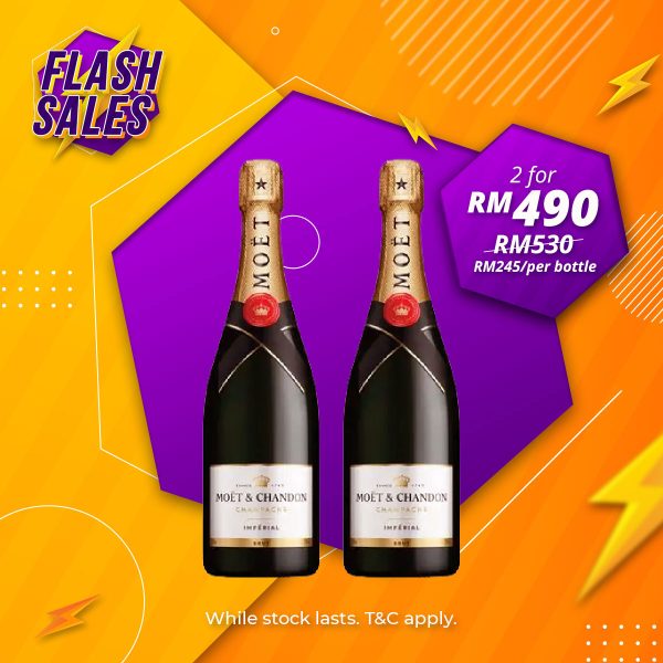 Flash Sale - Moet & Chandon Imperial Champagne [750ML] x 2