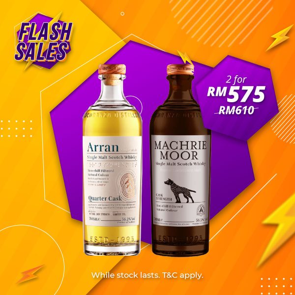 Flash Sale - Arran Machrie Moor Peated & Arran Quarter Cask Single Malt Whisky [700ML]