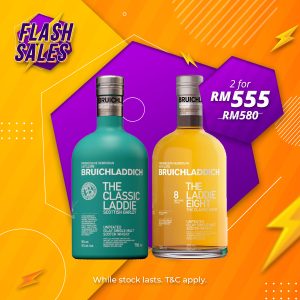 Flash Sale - Bruichladdich Classic Laddie & Eight Travel Exclusive Islay Single Malt [700ML]
