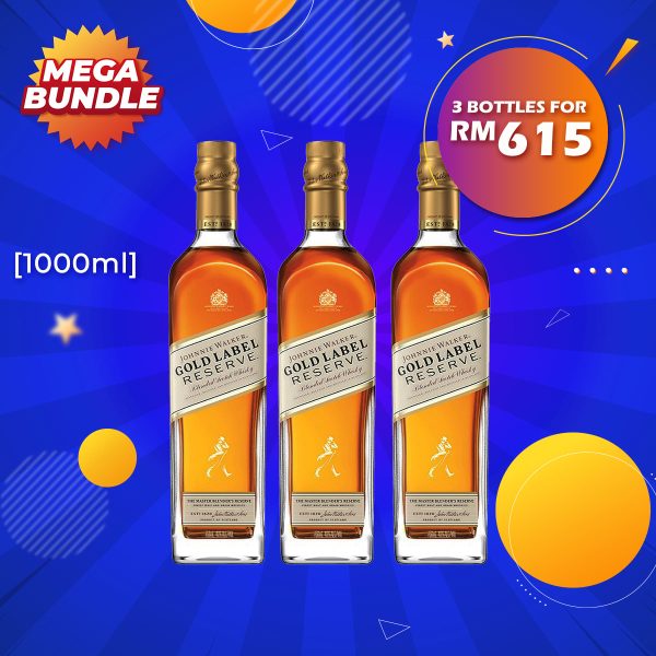 Mega Big Bundle - Johnnie Walker Gold Label Reserve Blended Scotch [1000ML] x 3