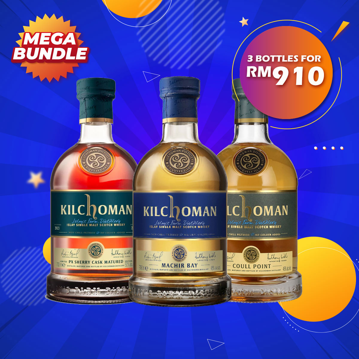 Mega Big Bundle - Kilchoman Bundles Islay Single Malt [700ML] x 3