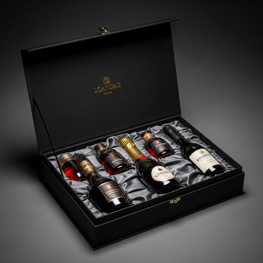 To illustrate the concept of a 'Professional Spirits Package', highlighting the convenience, expert curation, and premium presentation of a pre-selected bundle.